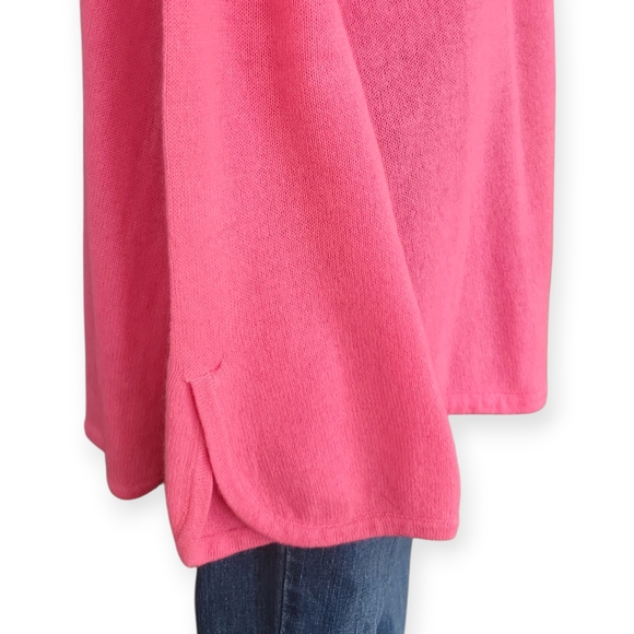 CLAUDIA NICHOLE Cashmere Barbie Pink Open Front Cardigan - Picture 6 of 13